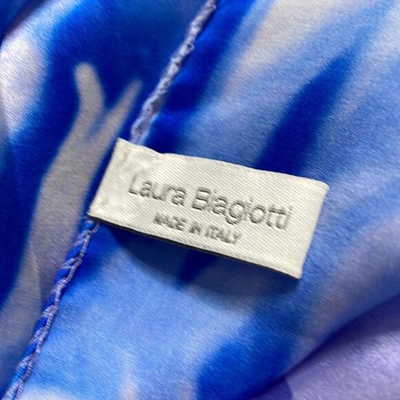 Laura Biagiotti Silk Floral Scarf Rectangle Italy - Picture 6 of 6